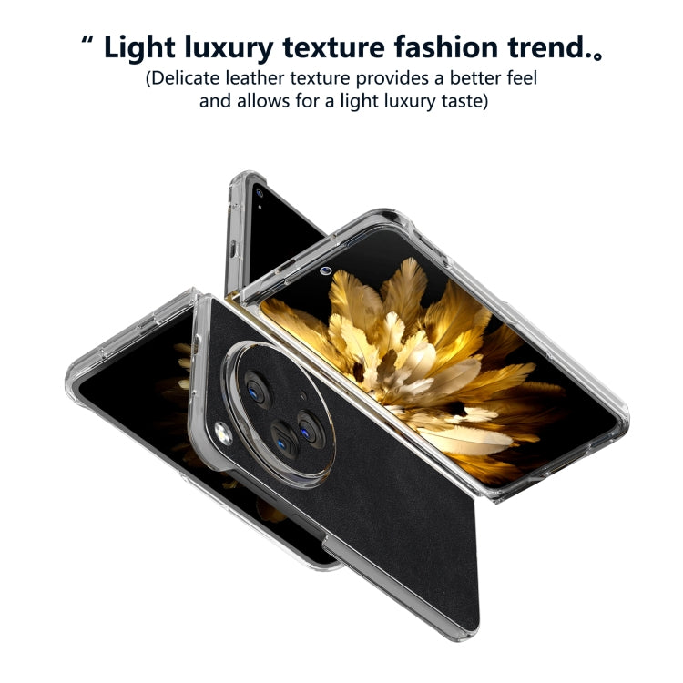 For OPPO Find N3 PU Leather Transparent Edge Phone Case