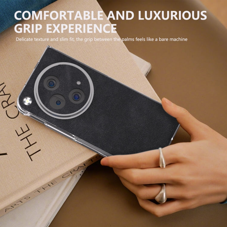 For OPPO Find N3 PU Leather Transparent Edge Phone Case