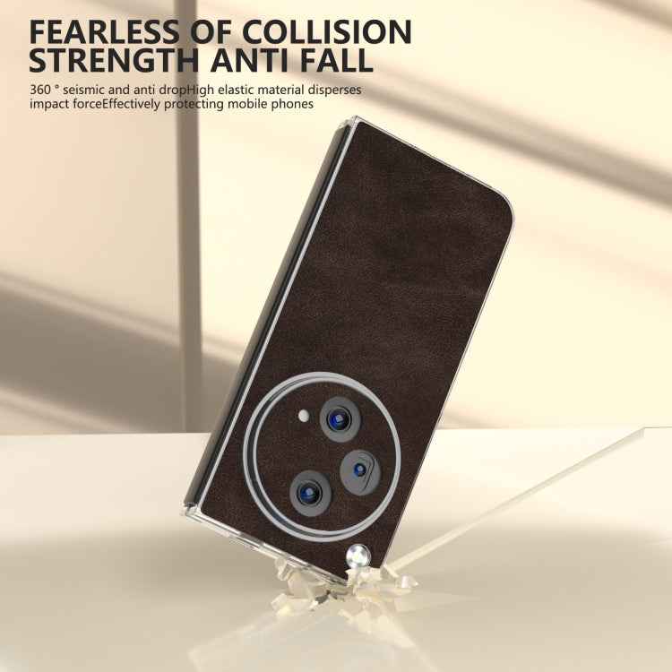 For OPPO Find N3 PU Leather Transparent Edge Phone Case
