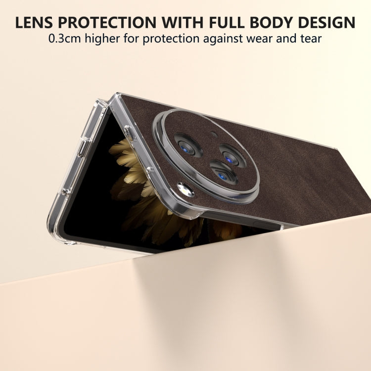 For OPPO Find N3 PU Leather Transparent Edge Phone Case