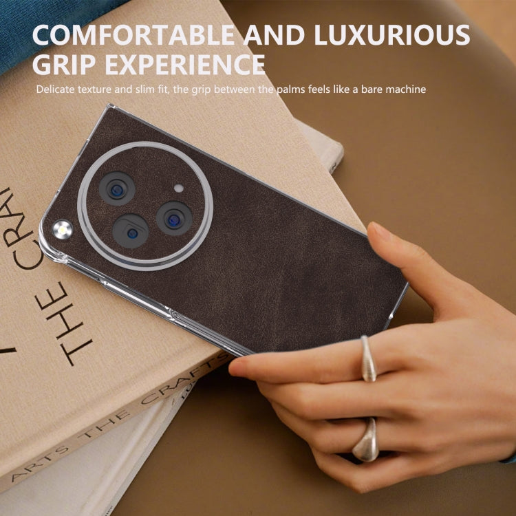 For OPPO Find N3 PU Leather Transparent Edge Phone Case