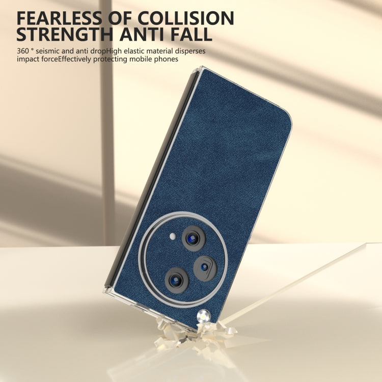 For OPPO Find N3 PU Leather Transparent Edge Phone Case