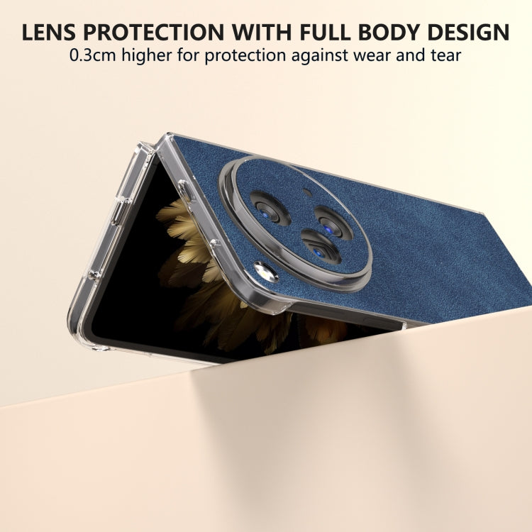 For OPPO Find N3 PU Leather Transparent Edge Phone Case