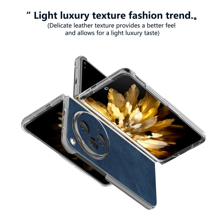 For OPPO Find N3 PU Leather Transparent Edge Phone Case