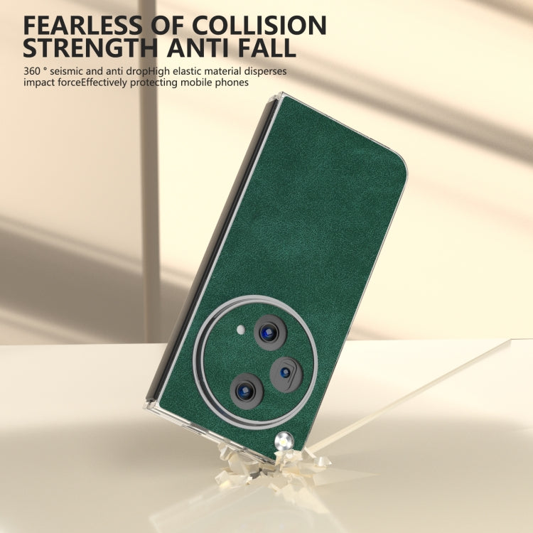 For OPPO Find N3 PU Leather Transparent Edge Phone Case