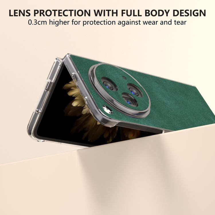 For OPPO Find N3 PU Leather Transparent Edge Phone Case
