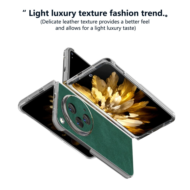 For OPPO Find N3 PU Leather Transparent Edge Phone Case