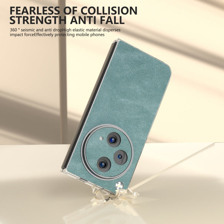 For OPPO Find N3 PU Leather Transparent Edge Phone Case