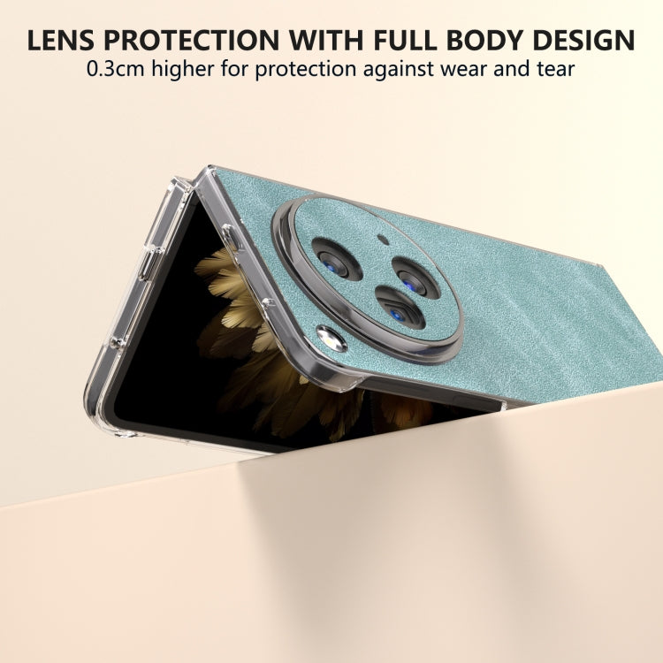 For OPPO Find N3 PU Leather Transparent Edge Phone Case