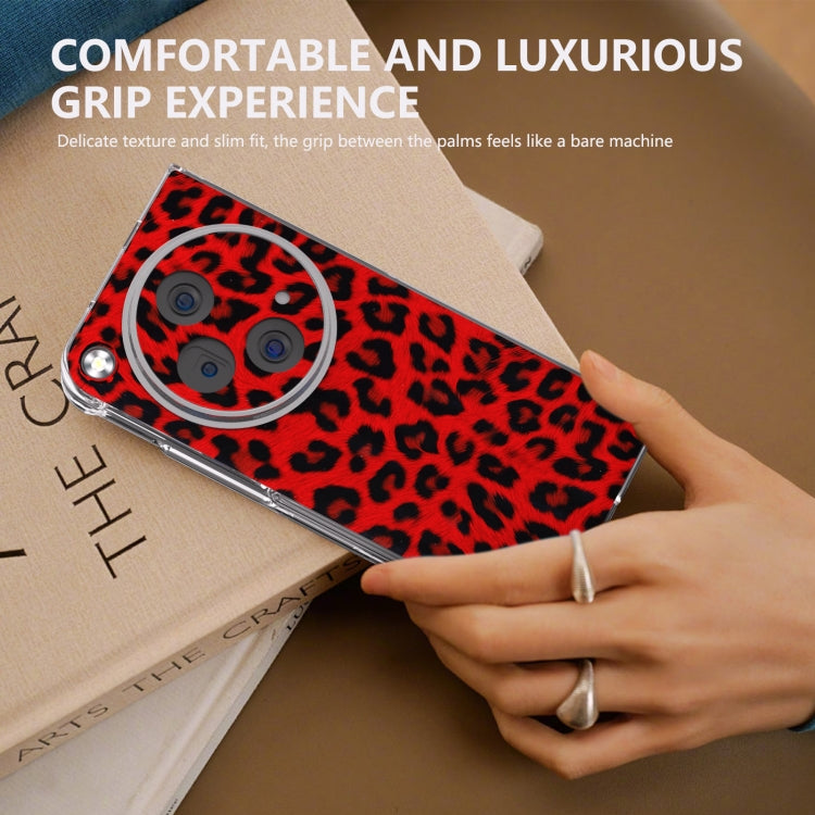 For OPPO Find N3 Transparent Frame Leopard Pattern Full Coverage Shockproof Phone Case
