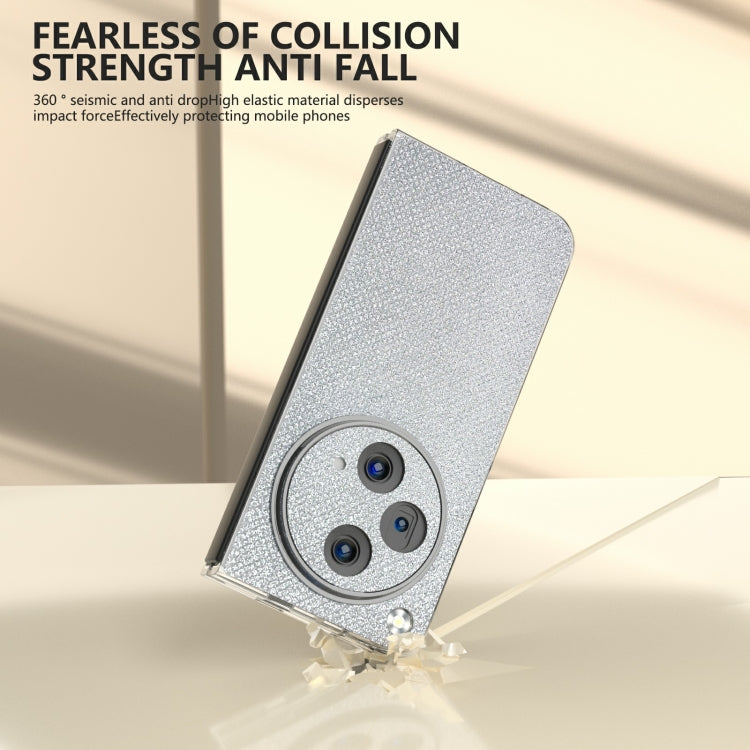 For OPPO Find N3 Transparent Frame Diamond Full Coverage Shockproof Phone Case