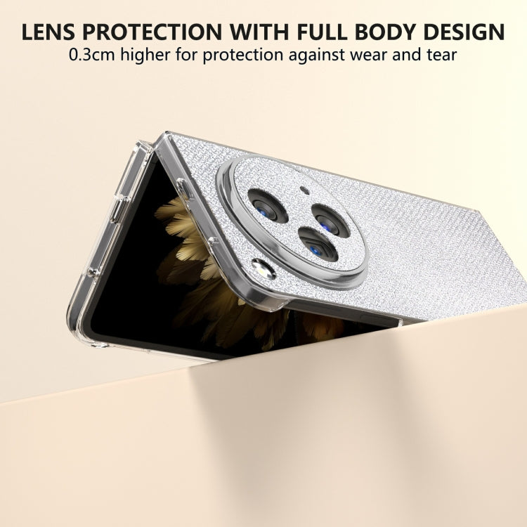 For OPPO Find N3 Transparent Frame Diamond Full Coverage Shockproof Phone Case