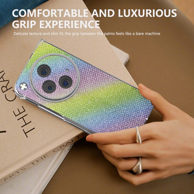 For OPPO Find N3 Transparent Frame Diamond Full Coverage Shockproof Phone Case