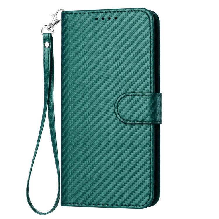 For Google Pixel 7 YX0070 Carbon Fiber Buckle Leather Phone Case with Lanyard