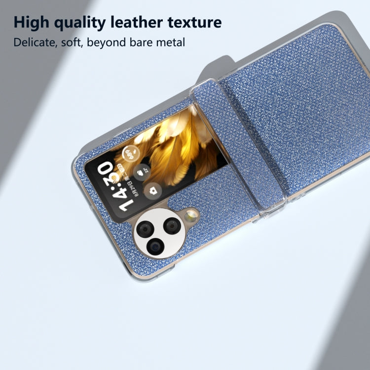 For OPPO Find N3 Flip  Three Parts Transparent Frame Diamond Phone Case