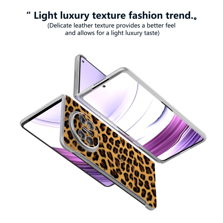 For Huawei Mate X5 Frosted Transparent Edge Leopard Print Phone Case