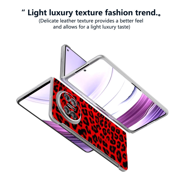 For Huawei Mate X5 Frosted Transparent Edge Leopard Print Phone Case