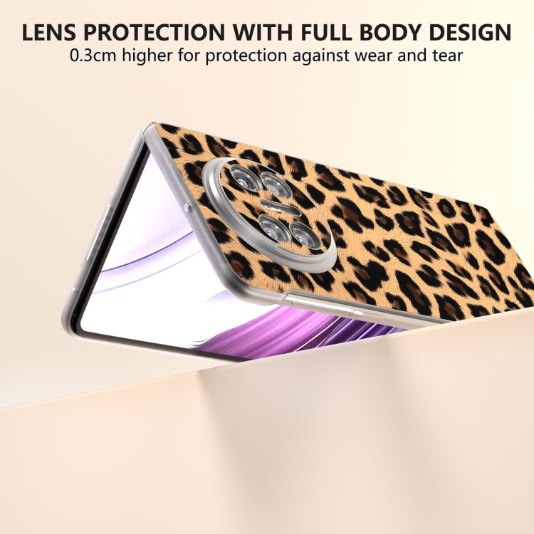 For Huawei Mate X5 Frosted Transparent Edge Leopard Print Phone Case