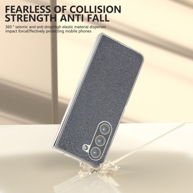 For Samsung Galaxy Z Fold5 Frosted Transparent Edge Diamond Phone Case
