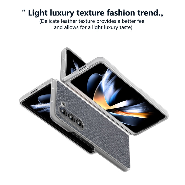 For Samsung Galaxy Z Fold5 Frosted Transparent Edge Diamond Phone Case