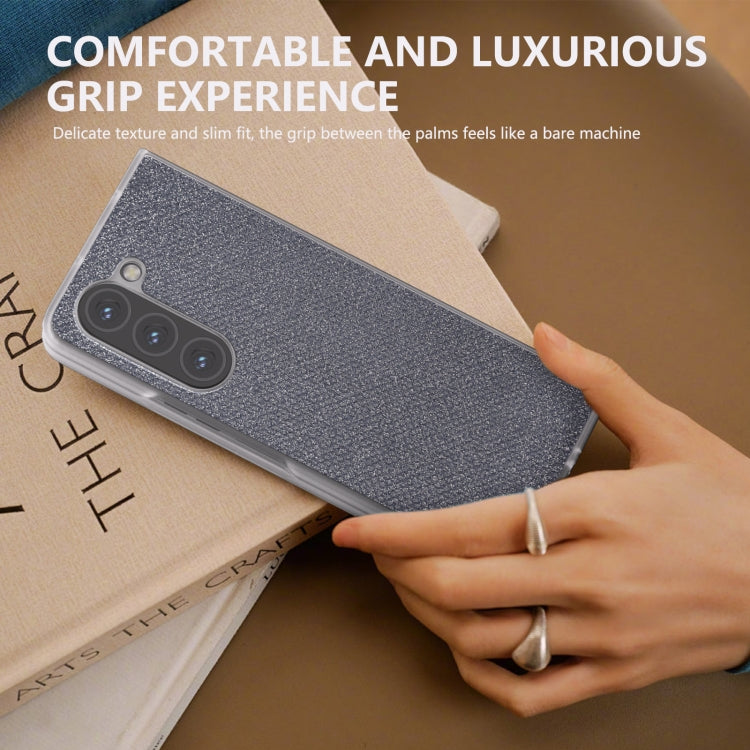 For Samsung Galaxy Z Fold5 Frosted Transparent Edge Diamond Phone Case