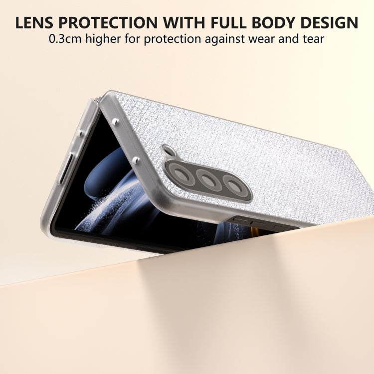 For Samsung Galaxy Z Fold5 Frosted Transparent Edge Diamond Phone Case
