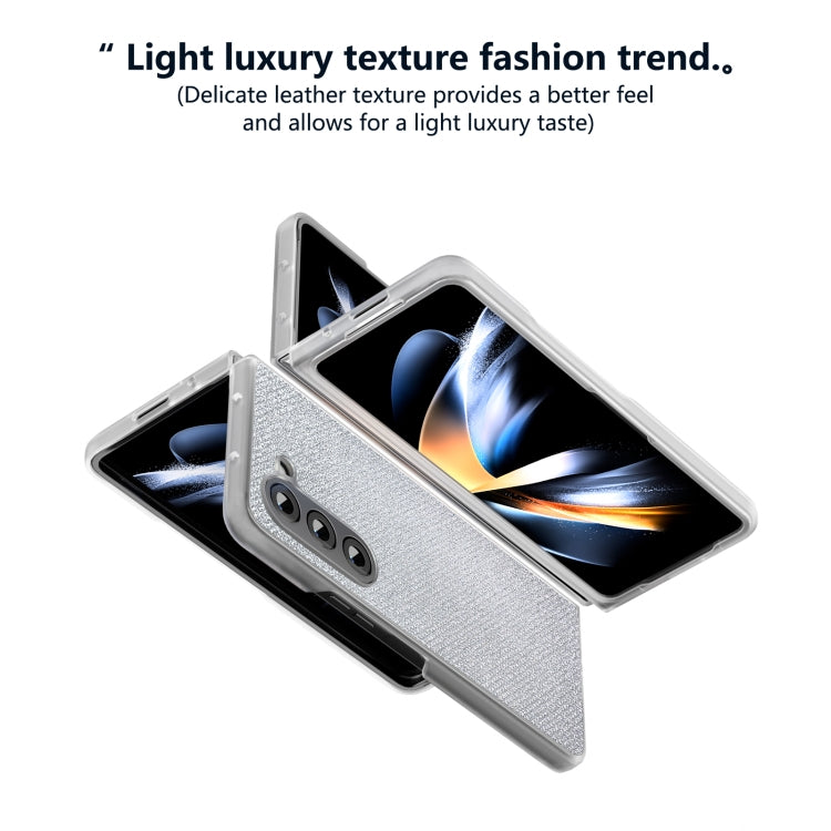 For Samsung Galaxy Z Fold5 Frosted Transparent Edge Diamond Phone Case