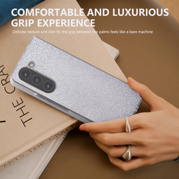 For Samsung Galaxy Z Fold5 Frosted Transparent Edge Diamond Phone Case