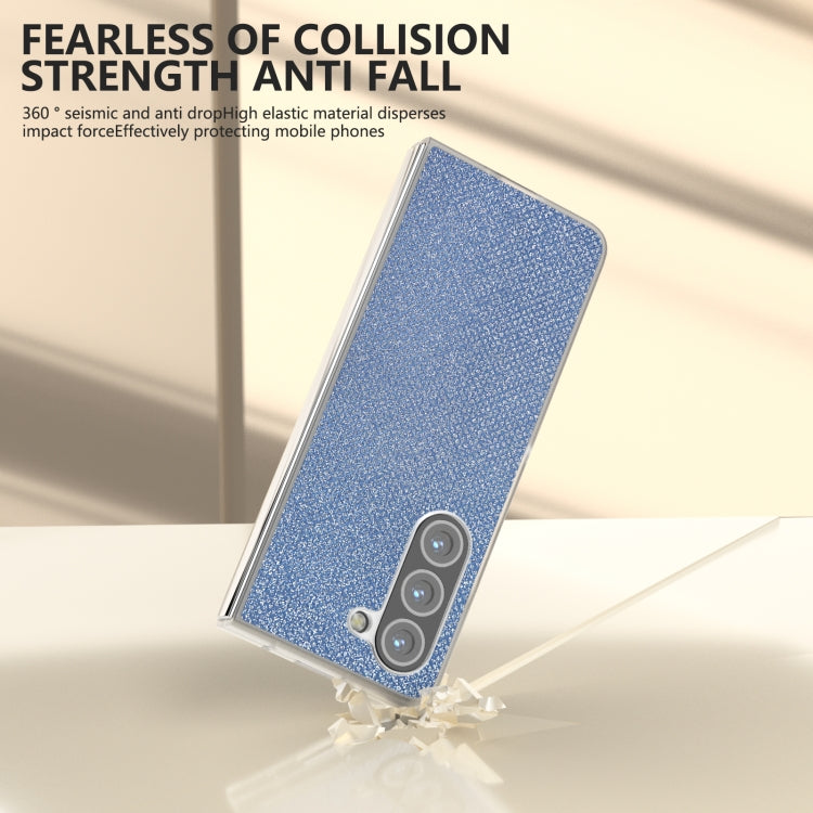 For Samsung Galaxy Z Fold5 Frosted Transparent Edge Diamond Phone Case