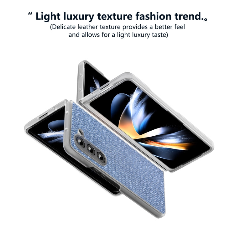 For Samsung Galaxy Z Fold5 Frosted Transparent Edge Diamond Phone Case