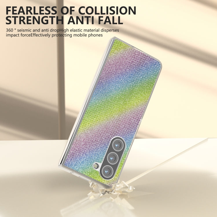 For Samsung Galaxy Z Fold5 Frosted Transparent Edge Diamond Phone Case