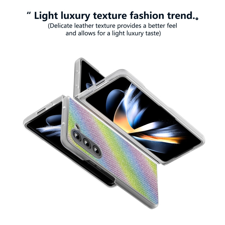 For Samsung Galaxy Z Fold5 Frosted Transparent Edge Diamond Phone Case
