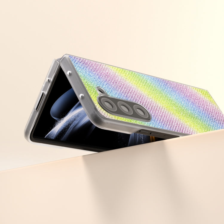 For Samsung Galaxy Z Fold6 5G Frosted Transparent Edge Diamond Phone Case