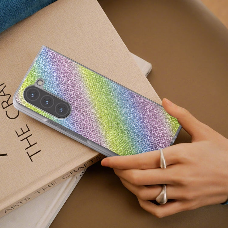 For Samsung Galaxy Z Fold6 5G Frosted Transparent Edge Diamond Phone Case