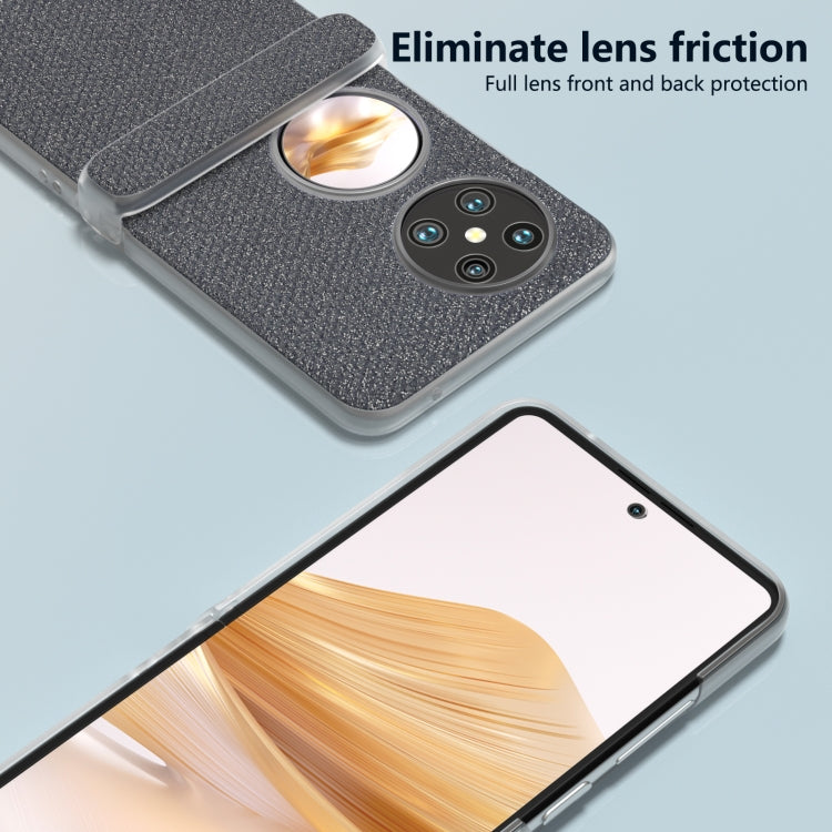 For Huawei Pocket 2 Three Parts Frosted Transparent Frame Diamond Phone Case