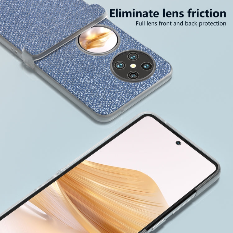 For Huawei Pocket 2 Three Parts Frosted Transparent Frame Diamond Phone Case