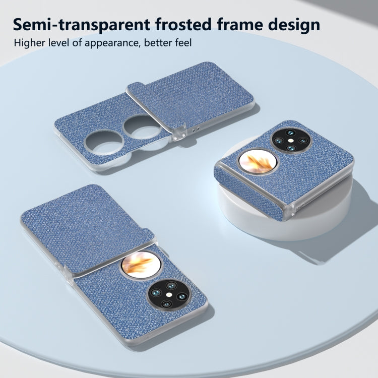 For Huawei Pocket 2 Three Parts Frosted Transparent Frame Diamond Phone Case