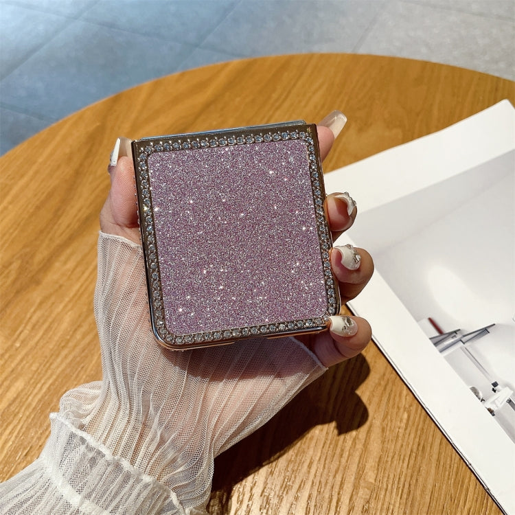 For Samsung Galaxy Z Flip5 Gradient Glitter Powder Electroplated Diamond PC Full Coverage Shockproof Phone Case