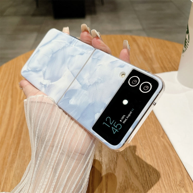 For Samsung Galaxy Z Flip3 / Flip4 Creative Porcelain Painting PC Full Coverage Fold Shockproof Phone Case
