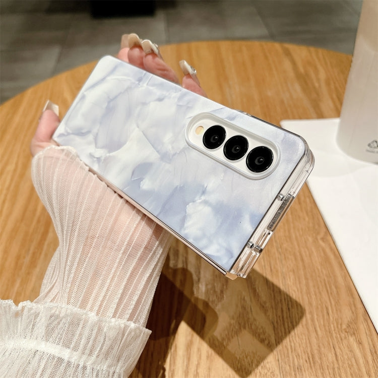 For Samsung Galaxy Z Fold3 / Fold4 Creative Porcelain Painting PC Full Coverage Fold Shockproof Phone Case