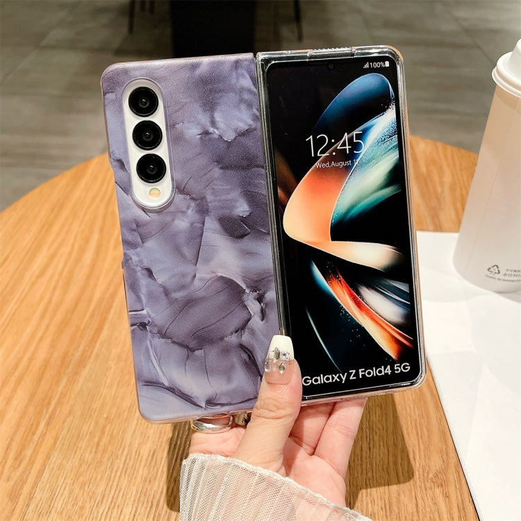 For Samsung Galaxy Z Fold3 / Fold4 Creative Porcelain Painting PC Full Coverage Fold Shockproof Phone Case
