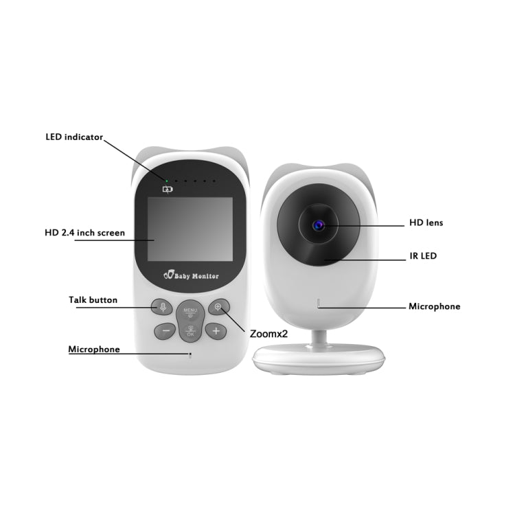 SP990 2.4 inch LCD Screen Baby Monitor Care Camera