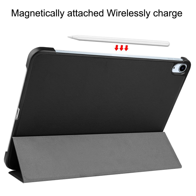 For iPad Air 11 2026 / 2025 / 2024 Custer Pure Color 3-Fold Holder Smart Leather Tablet Case