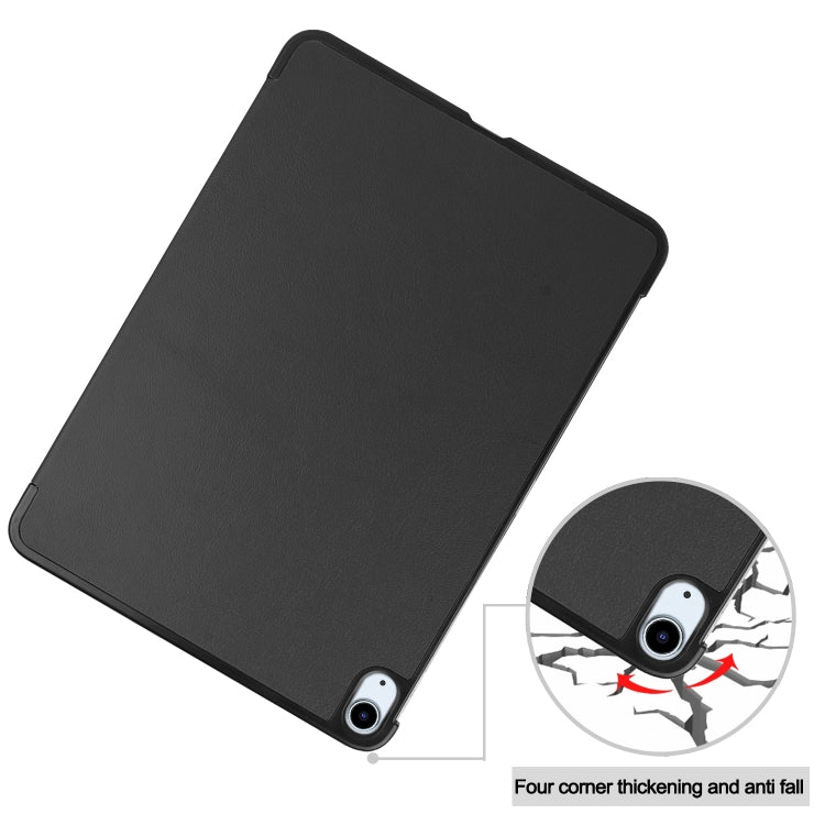 For iPad Air 11 2026 / 2025 / 2024 Custer Pure Color 3-Fold Holder Smart Leather Tablet Case