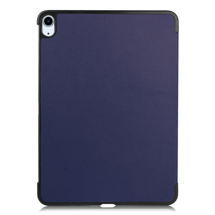 For iPad Air 11 2026 / 2025 / 2024 Custer Pure Color 3-Fold Holder Smart Leather Tablet Case
