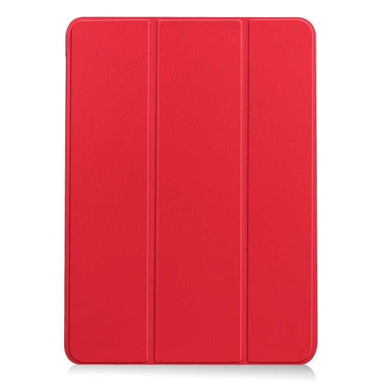 For iPad Air 11 2026 / 2025 / 2024 Custer Pure Color 3-Fold Holder Smart Leather Tablet Case