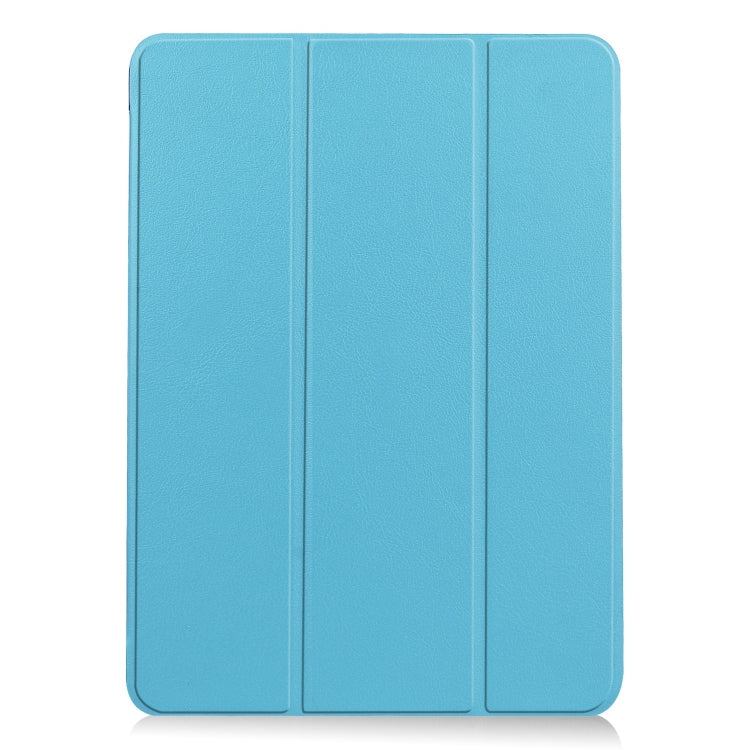 For iPad Air 11 2026 / 2025 / 2024 Custer Pure Color 3-Fold Holder Smart Leather Tablet Case