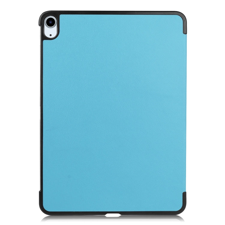 For iPad Air 11 2026 / 2025 / 2024 Custer Pure Color 3-Fold Holder Smart Leather Tablet Case