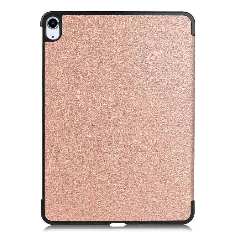 For iPad Air 11 2026 / 2025 / 2024 Custer Pure Color 3-Fold Holder Smart Leather Tablet Case