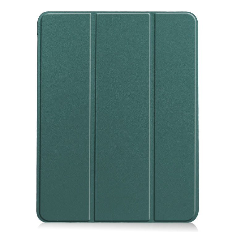 For iPad Air 11 2026 / 2025 / 2024 Custer Pure Color 3-Fold Holder Smart Leather Tablet Case